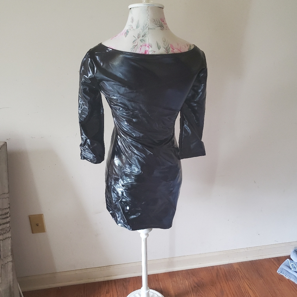 Lip service vinyl black dress goth punk vintage